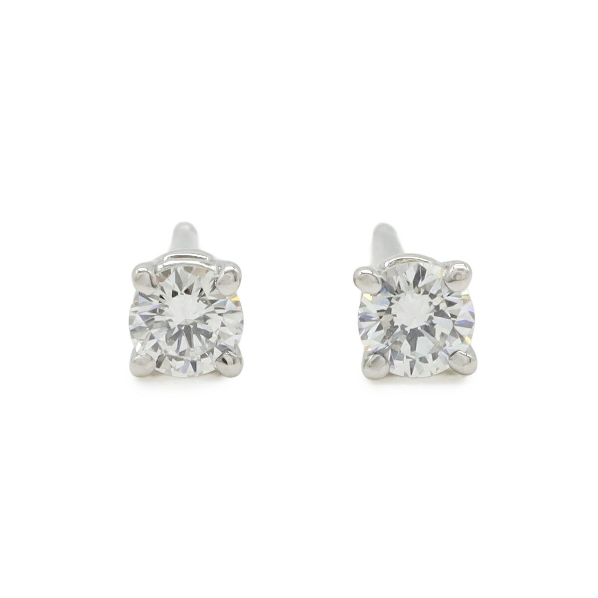 TIFFANY&Co. ティファニー ソリティア ダイヤモンド スタッド ピアス Pt950 プラチナ ダイヤモンド 【中古】|ブルーミン/森田質店