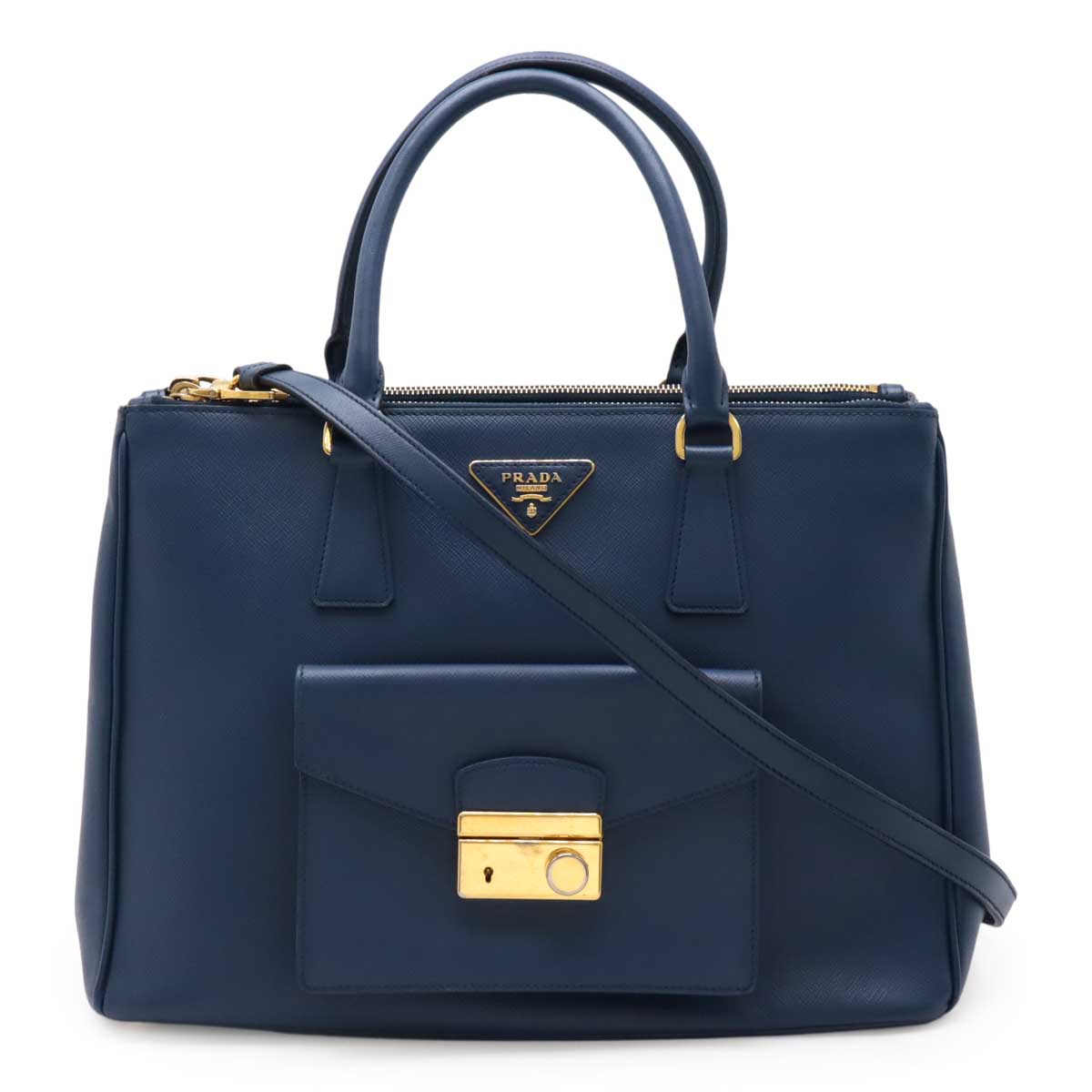 楽天市場】美品 PRADA プラダ サフィアーノ 三角ロゴプレート