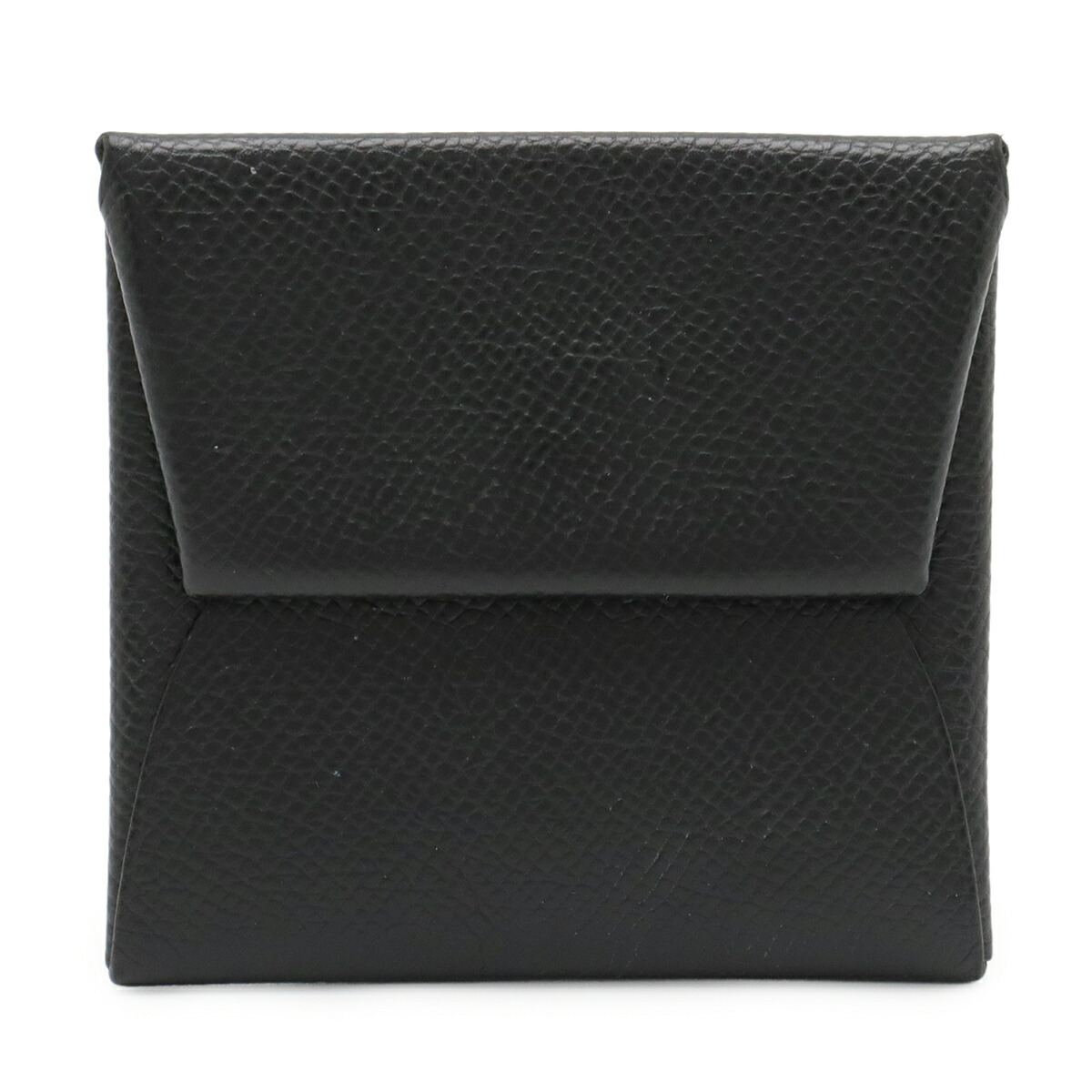 HERMES エルメス バスティア コインケース 小銭入れ コインパース ヴォーエプソン レザー ブラック 黒 シルバー金具 U刻印 【中古】