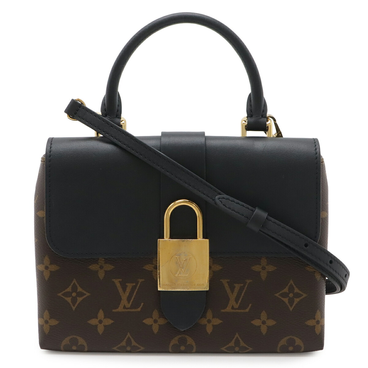 LOUIS VUITTON ルイ ヴィトン モノグラム ロッキー BB ハンドバッグ ミニバッグ 2WAY ショルダーバッグ 斜め掛け ノワール 黒 ブラック M44141 【中古】