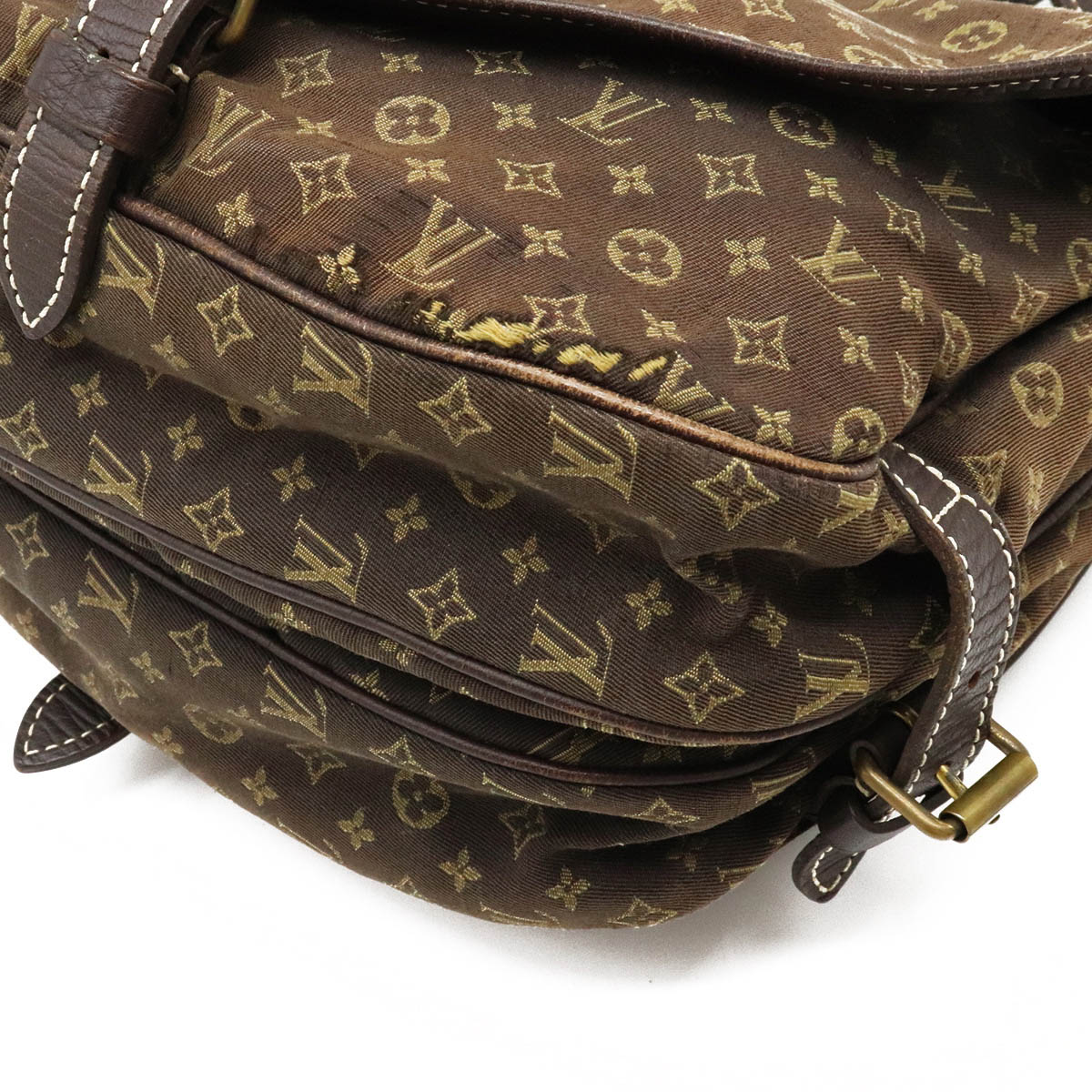 LOUIS VUITTON ルイ ソミュール30 茶 ショルダーバッグ レザー M95227