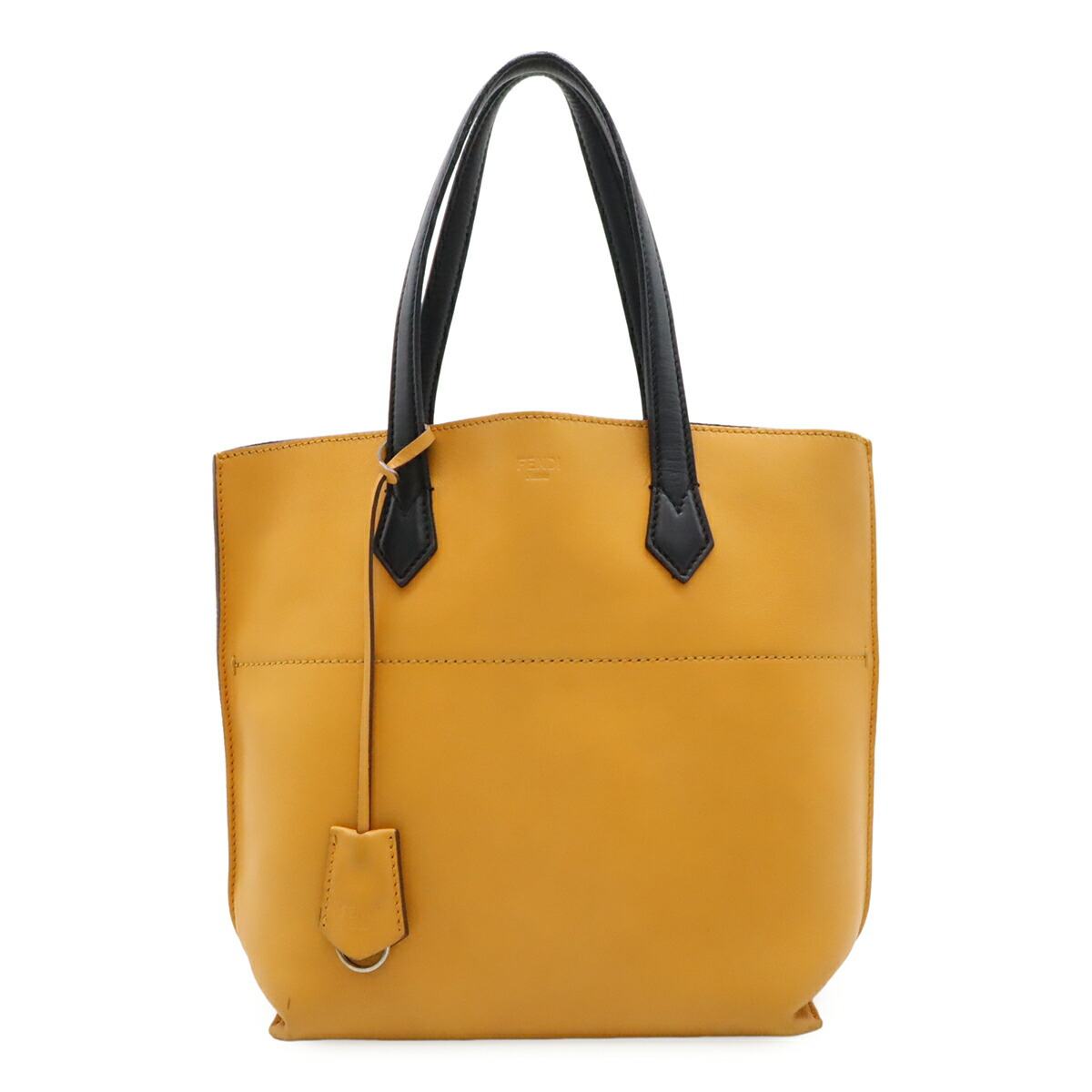 ヤマダFendi ブラック トートバッグ ロゴパターン FENDI フェンディ ロゴ 2WAY トートバッグ カーフ レディース