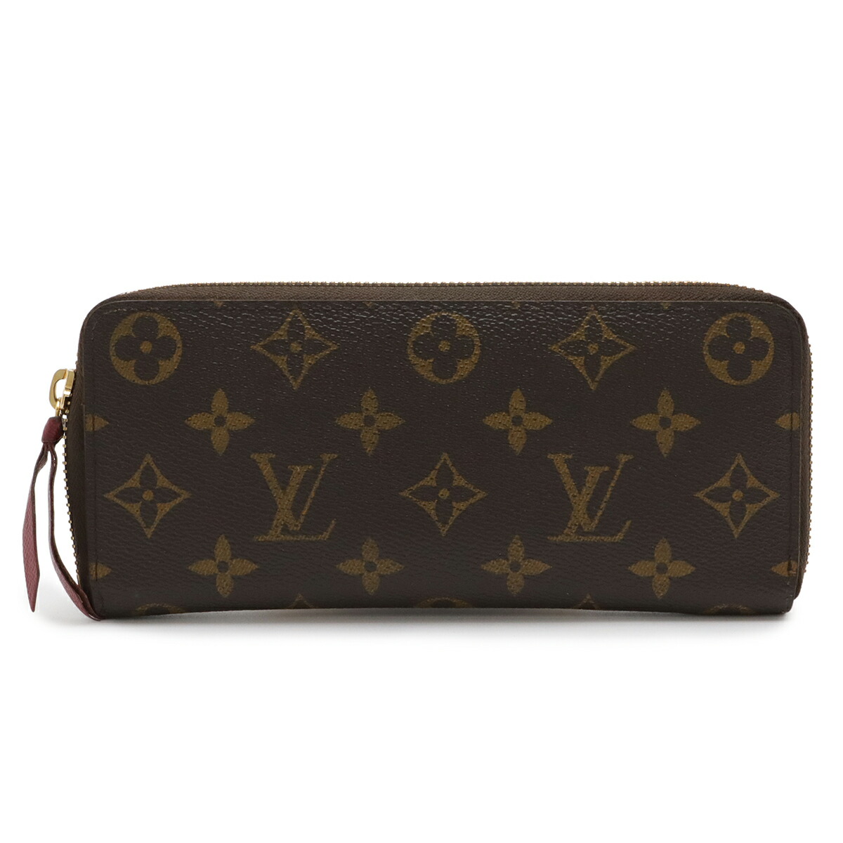 LOUIS VUITTON ルイ ヴィトン モノグラム ポルトフォイユ クレマンス ラウンドジッパー 長紙入れ フューシャ M60742 【中古】