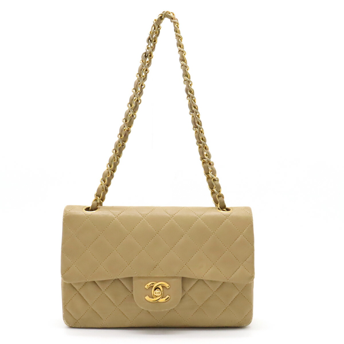 シャネル ココマーク サスペンダー レザー ファブリック ベージュ 60911 CHANEL シャネル ショルダーバッグ ココマーク べっ甲 フリンジ