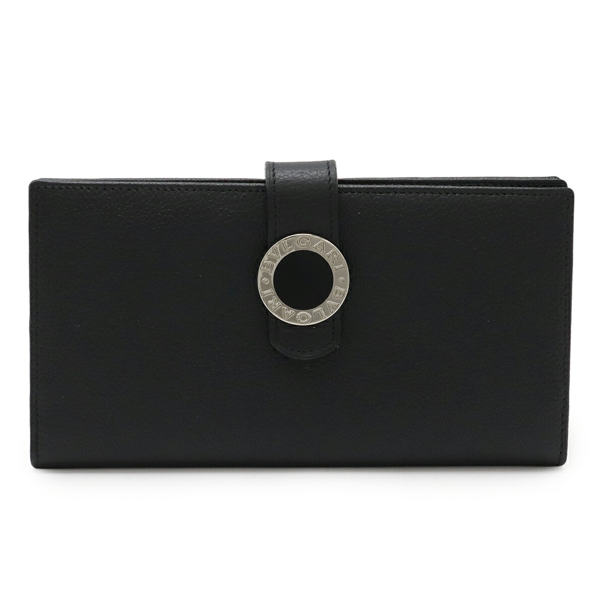 【美品】 BVLGARI ブルガリ 長財布 レザー ブラック　2つ折り財布 BVLGARI ブルガリ 長財布 財布 二つ折り財布 折り財布 札入れ