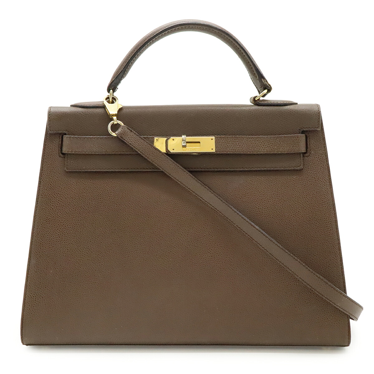 HENRY HIGH CLASS ヘンリー ハイクラス ハンドバッグ 2WAY ショルダーバッグ 肩掛け レザー ココアブラウン ゴールド金具 【中古】