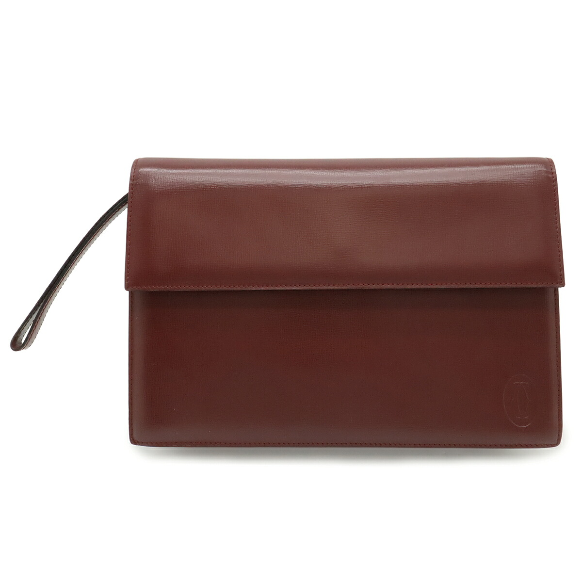 Cartier カルティエ マスト ドゥ カルティエ マストライン セカンドバッグ クラッチバッグ レザー ボルドー 赤 ゴールド金具 【中古】｜ブルーミン／森田質店 20,850円