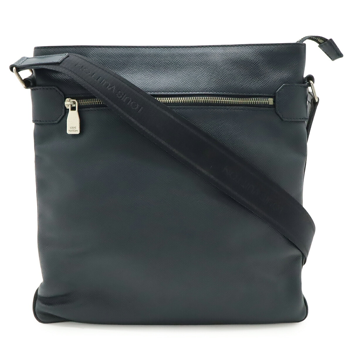 LOUIS VUITTON ルイ ヴィトン タイガ サシャ ショルダーバッグ 斜め掛け マチなし ボレアル 紺 ネイビー シルバー金具 M32629 【中古】