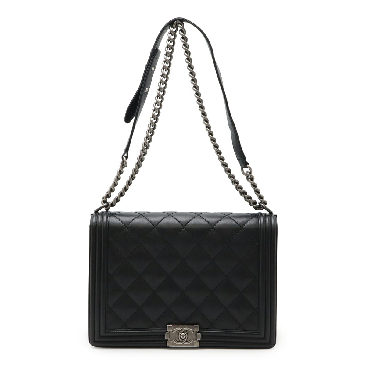 CHANEL ブラックレザー ショルダーバッグ 2012-2013 楽天市場】シャネル ショルダーバッグ ボーイシャネル チェーン