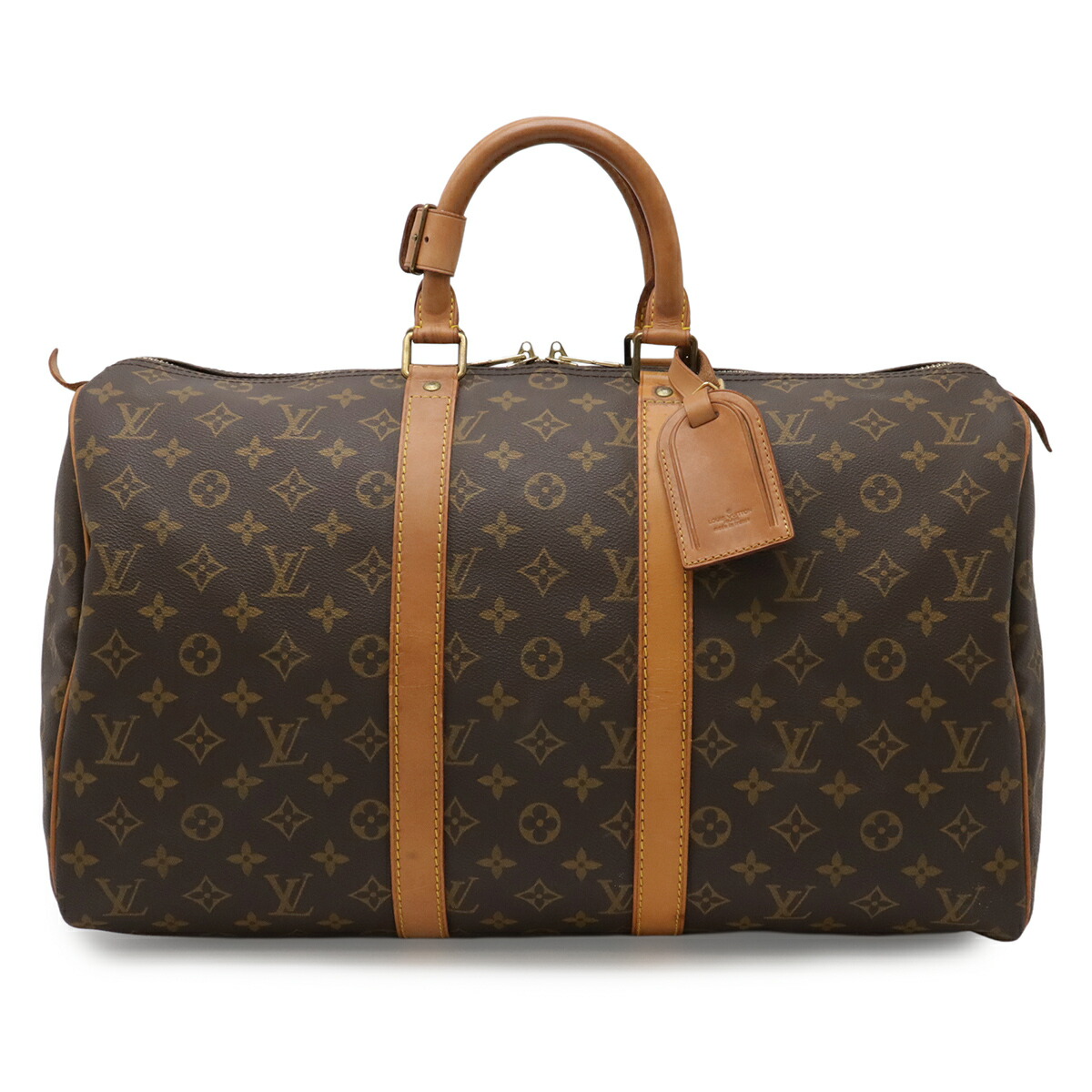 LOUIS VUITTON ルイ ヴィトン モノグラム キーポル45 ボストンバッグ ハンドバック 旅する袋 周遊御徒面子 M41428 【中古】