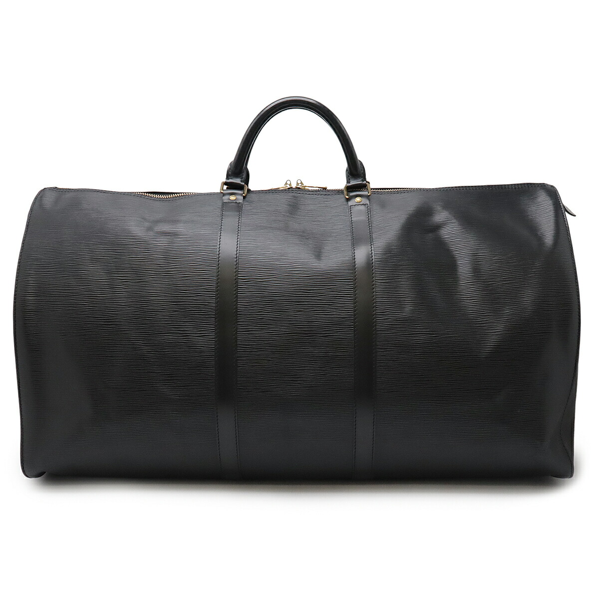 【美品 鑑定済】 ルイヴィトン キーポル 60 エピ 黒 ボストンバック 旅行 美品 鍵付 ルイヴィトン エピ キーポル 60 ノワール 旅行バッグ