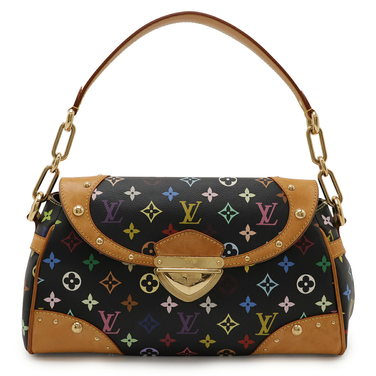 LOUIS VUITTON ルイ ヴィトン モノグラムマルチカラー ビバリーMM ショルダーバッグ セミショルダー ワンショルダー 肩掛け ノワール 黒 M40204 【中古】