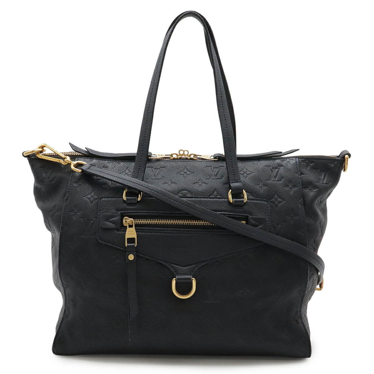 LOUIS VUITTON ルイ ヴィトン モノグラムアンプラント ルミニューズPM トートバッグ 2WAY ショルダーバッグ レザー アンフィニ 濃紺 M93410 【中古】