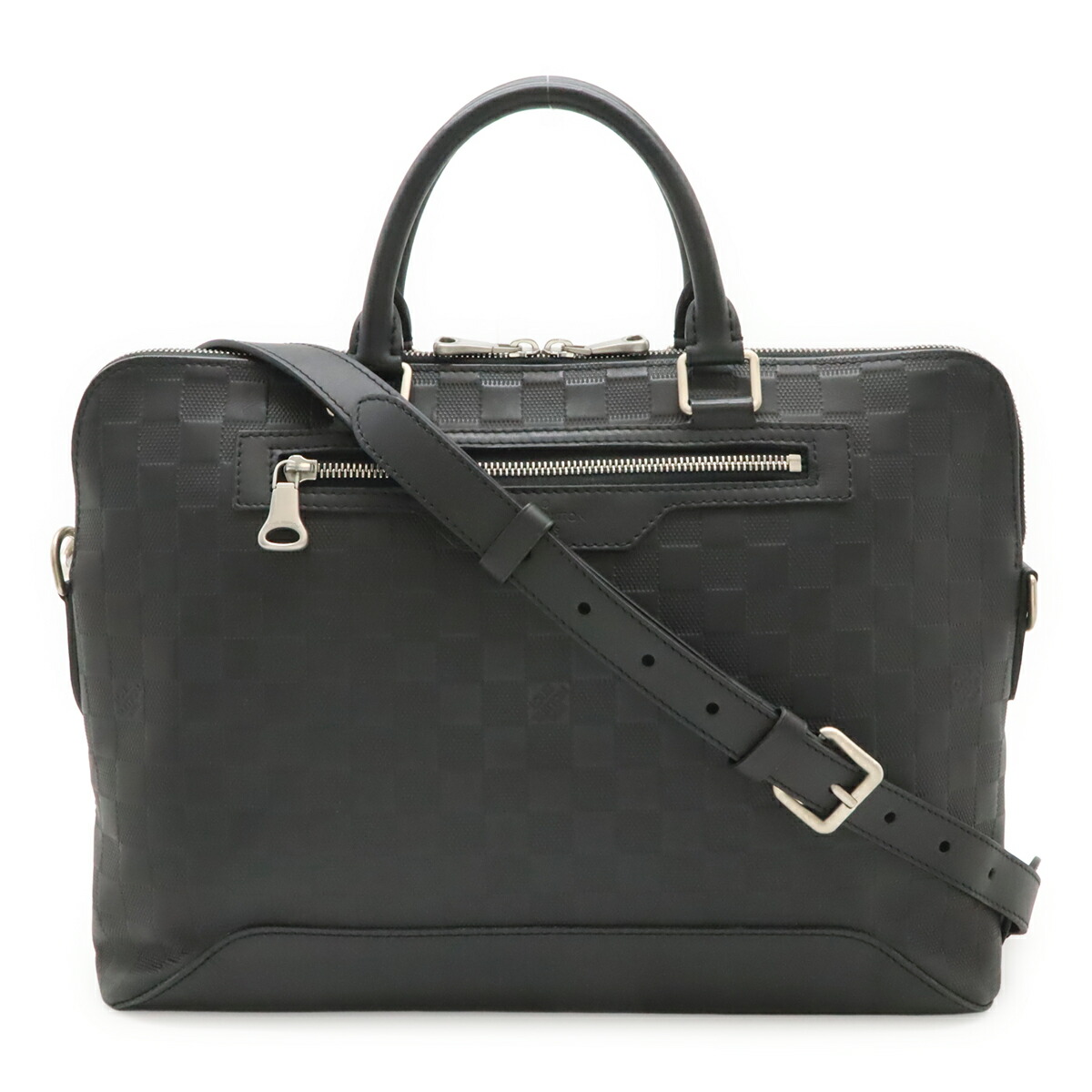 LOUIS VUITTON ルイ ヴィトン ダミエアンフィニ 大通り ブリーフ容れもの 商行為御徒面子 2WAY ショルダーバッグ オニキス 黒 N41019 【中古】