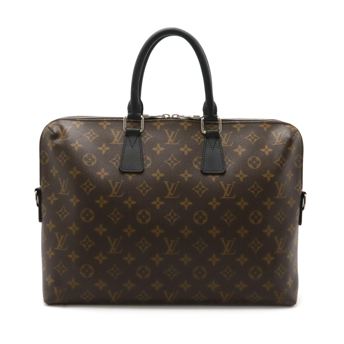【美品】ルイヴィトン　マカサー　ビジネスバッグ　トート　ショルダー　レザー　黒 LOUIS VUITTON - 【極美品】ルイヴィトン マカサー ビジネス