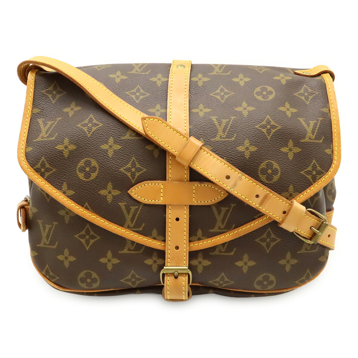 LOUIS VUITTON ルイ ヴィトン モノグラム ソミュール30 ショルダーバッグ メッセンジャーバッグ 斜め掛け M42256 MALLETIER マルティエ 【中古】