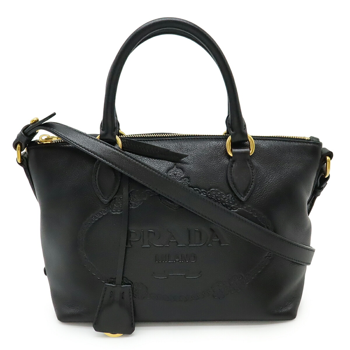 美品✨PRADA プラダ BN2579 トートバッグ レザー ブラック シボ革 楽天市場】PRADA プラダ ハンドバッグ トートバッグ 2WAY
