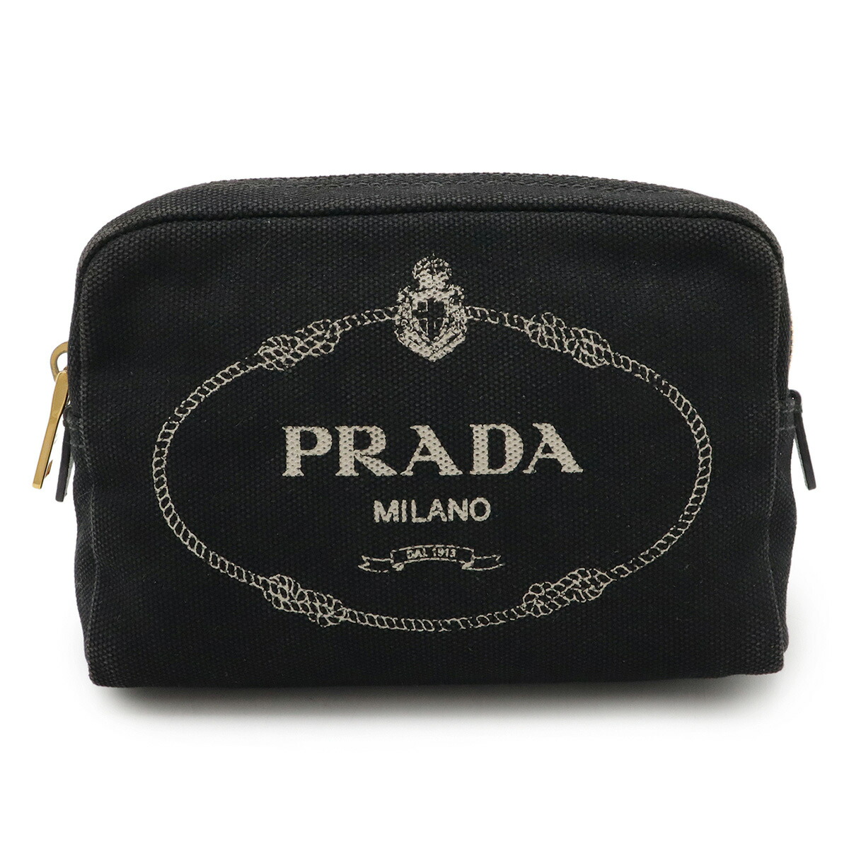 PRADA ブラック キルティングポーチ 中古・古着通販】PRADA (プラダ) キルティングポーチ ブラック