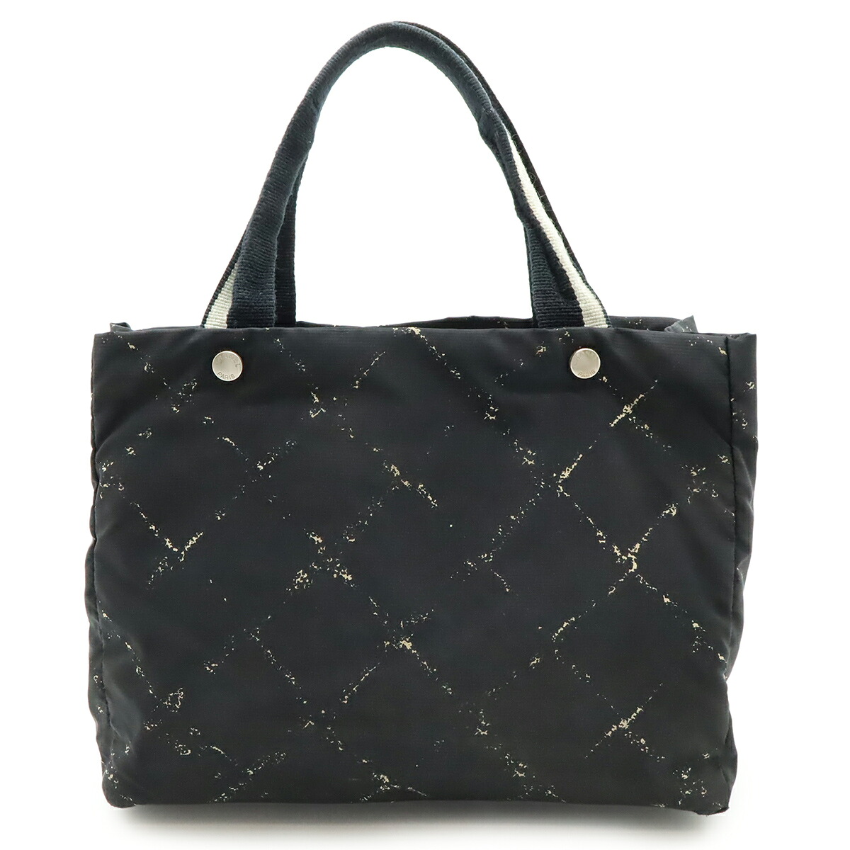 CHANEL シャネル 旧トラベルライン トートバッグ ショルダーバッグ ナイロン ブラック 黒 レッド 赤 A11833 【中古】