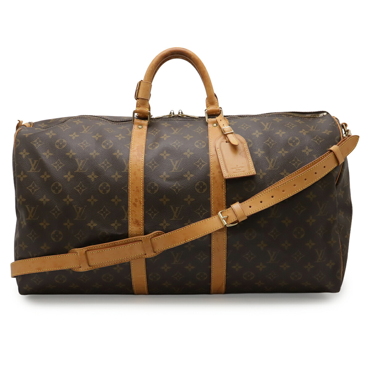 LOUIS VUITTON ルイ ヴィトン モノグラム キーポル バンドリエール55 ボストンバッグ 旅する袋 周遊御徒面子 2WAY ショルダーバッグ M41414 【中古】