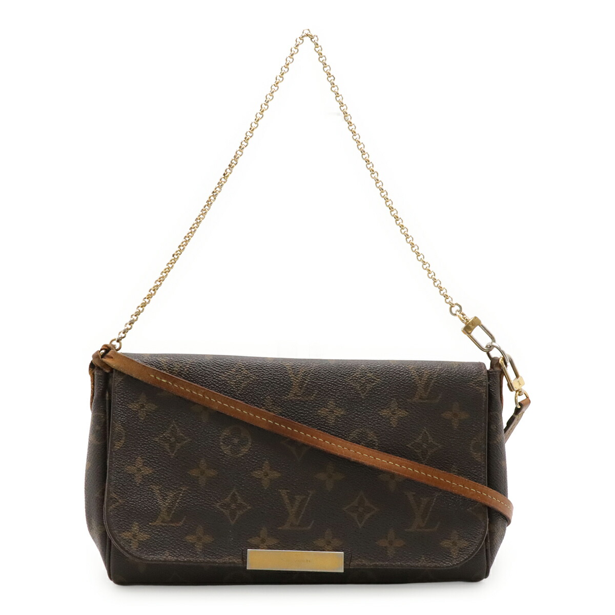 LOUIS VUITTON ルイ ヴィトン モノグラム フェイボリットMM ショルダーバッグ 曲がった掛け チェーン店御徒面子 2WAY クラッチペダル御徒面子 M40718 【中古】