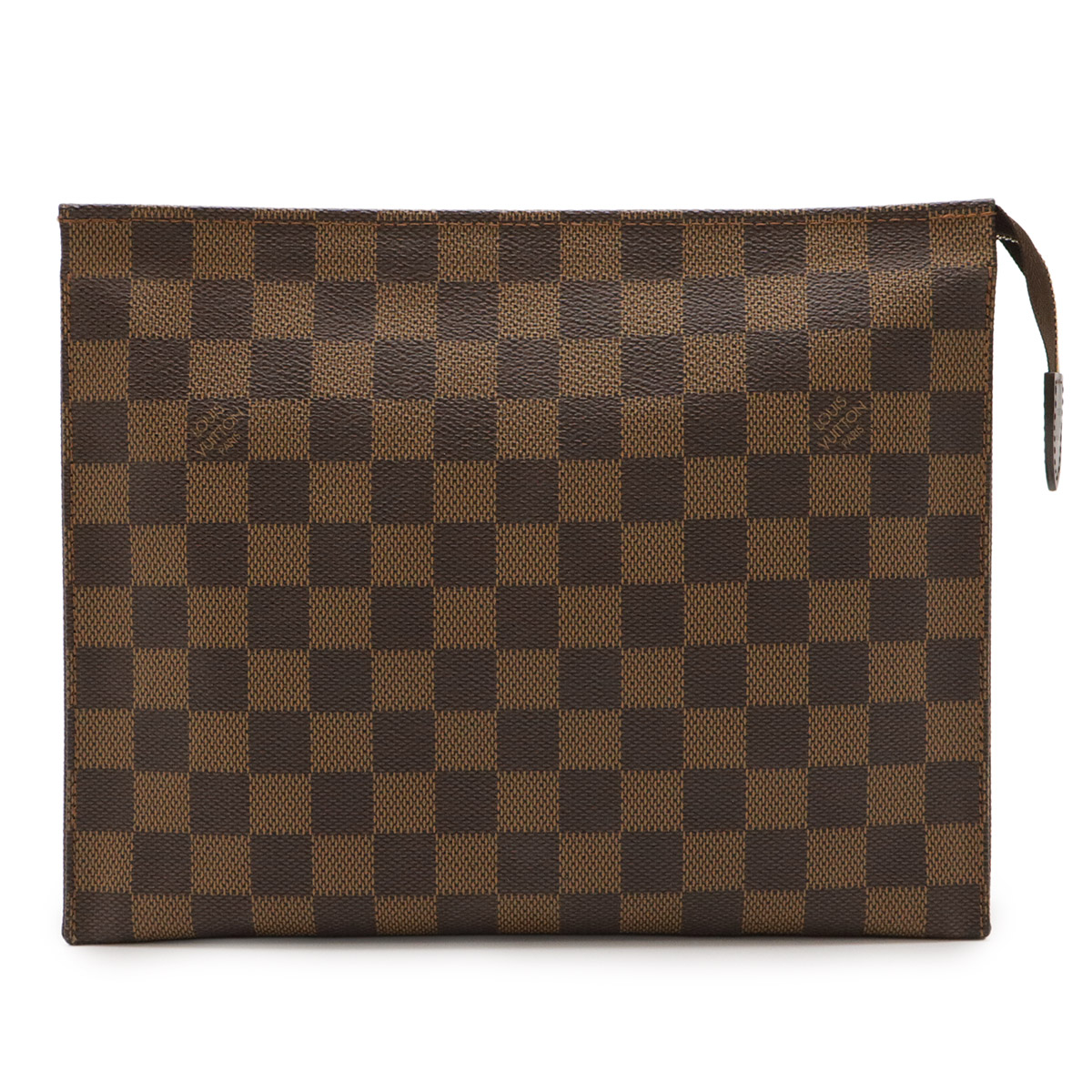 LOUIS VUITTON ルイ ヴィトン ダミエ ポッシュ 室内用便器26 かざり付ける合切袋 コスメポーチ 小入れもの 二番目御徒面子 クラッチペダル御徒面子 N47543 【中古】