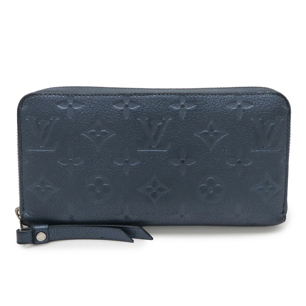 LOUIS VUITTON ルイ ヴィトン モノグラムアンプラント ジッピーウォレット ラウンドジッパー 長紙入れ パール産業 ネイビーブルー M80958 【中古】