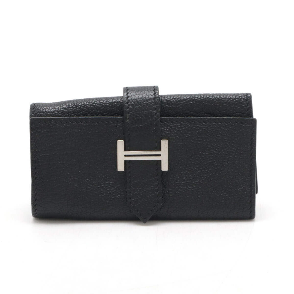 極 美品 エルメス べアン キーケース シェーブル レザー 鍵入れ ブラック 黒 HERMES エルメス キーケース BEARN ベアン H047748CK レディース