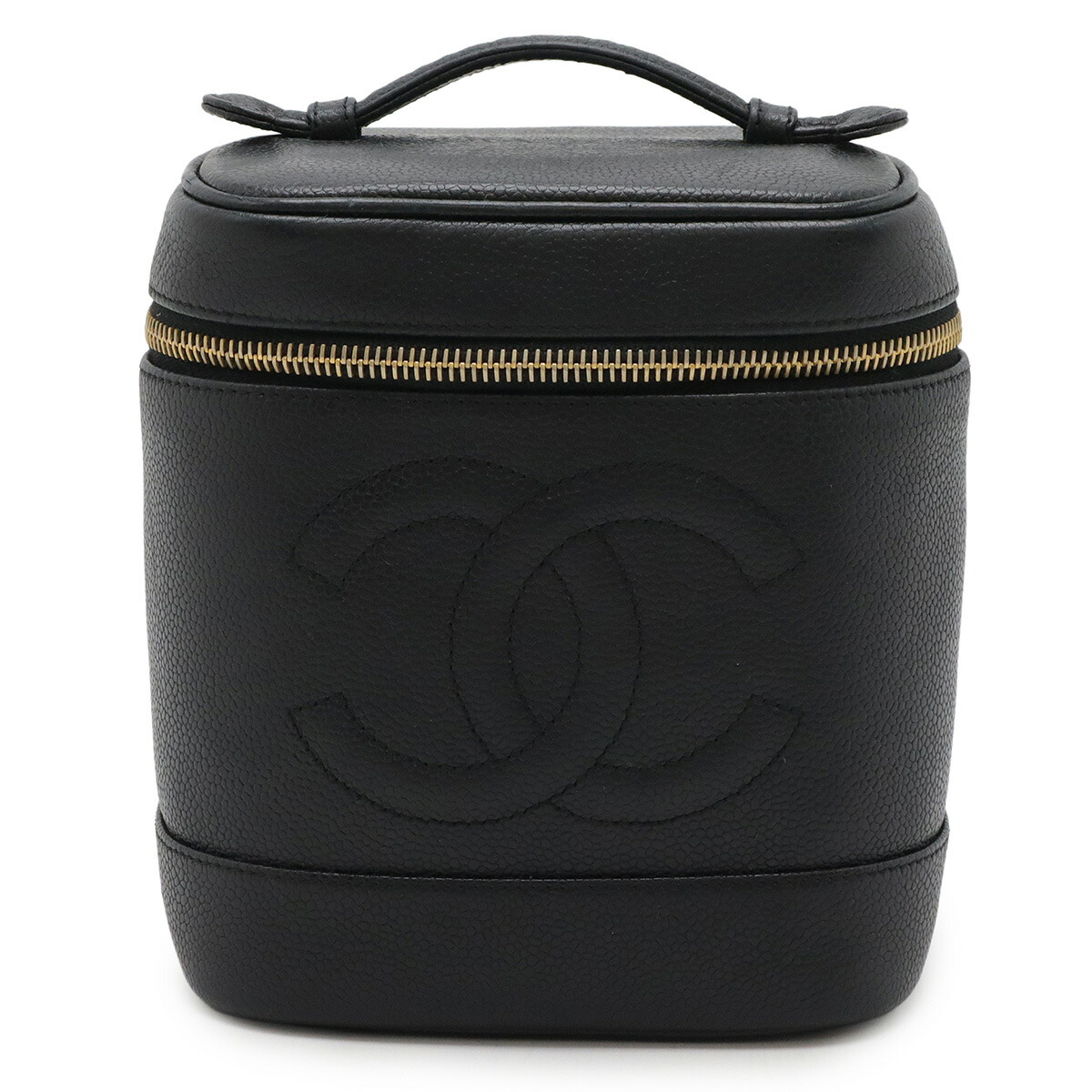 CHANEL シャネル キャビアスキン デカココ コスメポーチ ブラック 黒 楽天市場】CHANEL キャビアスキン バニティ 化粧ポーチ ブラック
