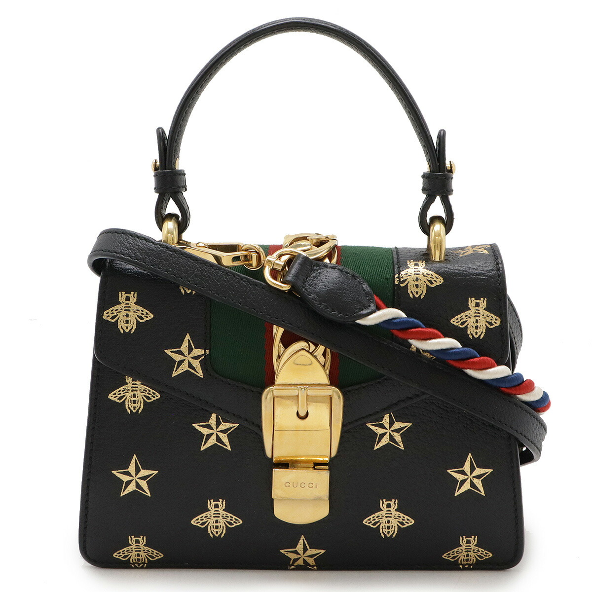 美品 GUCCI グッチ ミニバッグ スマホ ショルダー シェリー 2way 楽天市場】GUCCI グッチ シルヴィ BEE ビー スター 星 プリント