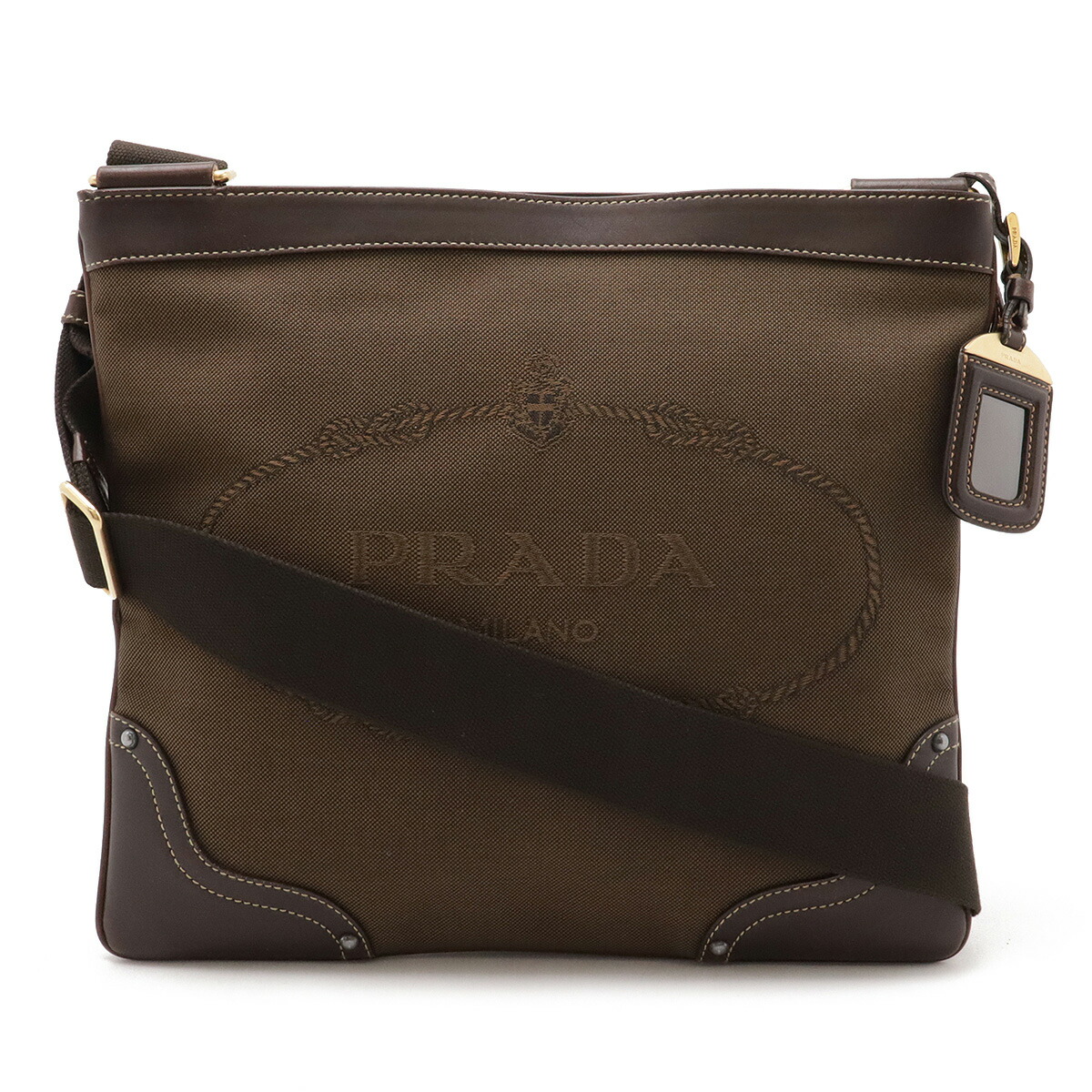 PRADA プラダ ジャガード ショルダーバッグ レザー 斜め掛け キャンバス 楽天市場】【バッグ】PRADA プラダ ロゴジャガード ショルダー