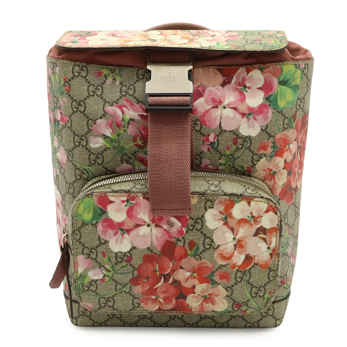 GUCCI グッチ GGブルームス GGスプリーム うしろ側容器に並べる 背嚢 デイパック 御花 花柄 PVC ベージュ サクラ色系マルチ色つや 410544 【中古】