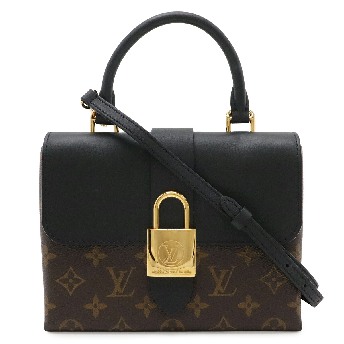 LOUIS VUITTON ルイ ヴィトン モノグラム ロッキー BB ハンドバック ミニ御徒面子 2WAY ショルダーバッグ 曲がった掛け ノワール 黒 黒いこと M44141 【中古】