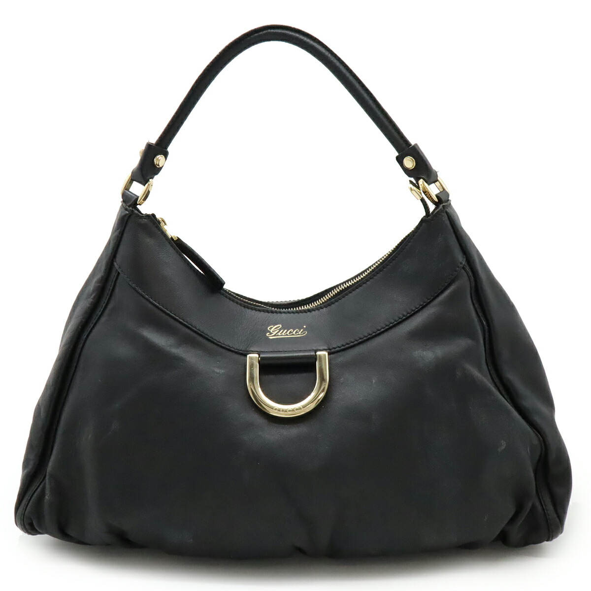 【人気】グッチ☆GG　アビー　ワンショルダー　キャンバス　レザー　ブラック GUCCI グッチ アビー ワンショルダーバッグ GGキャンバス レザー