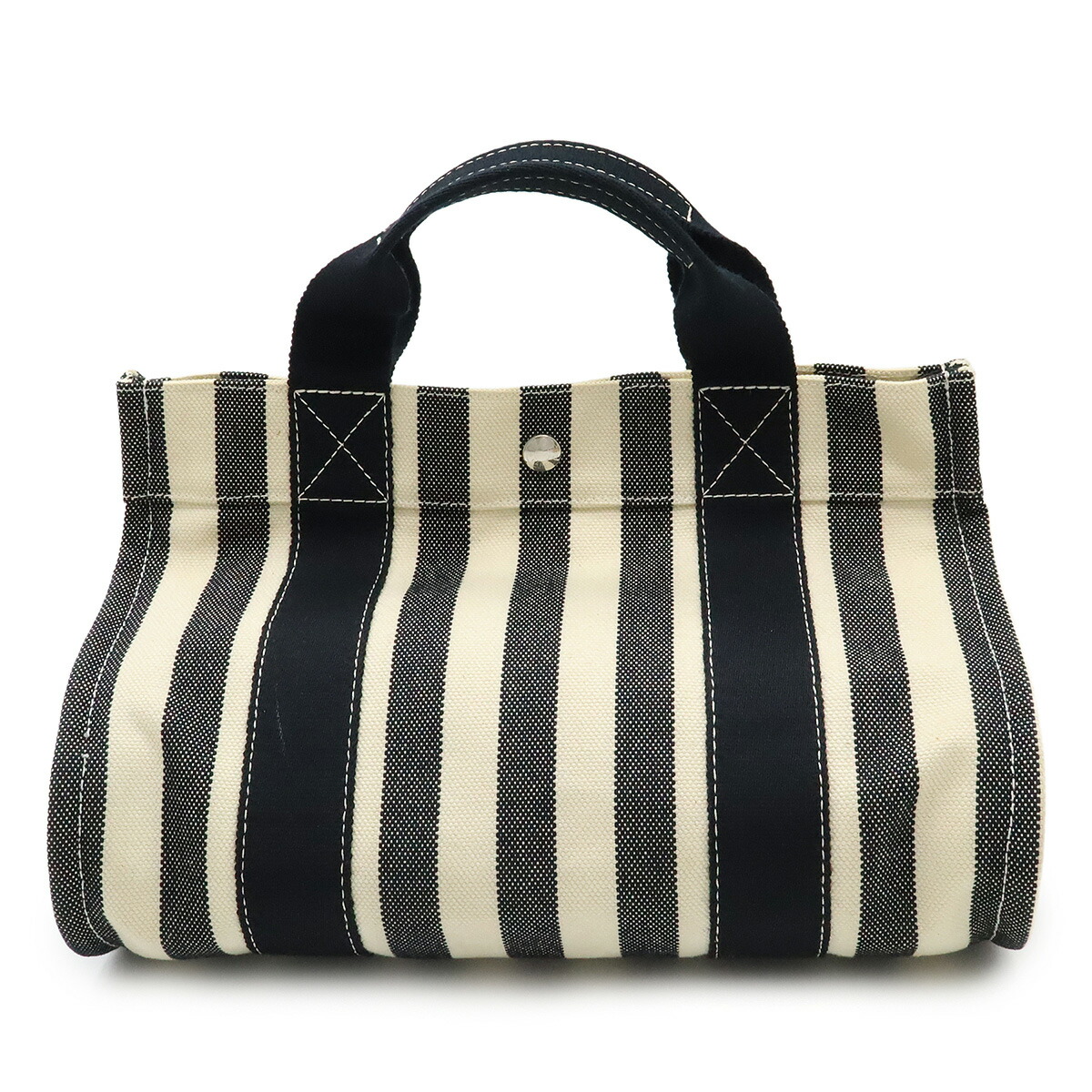 エルメス　黒キャンバスバッグ カンヌ　ポーチ付き カンヌ（HERMES） エルメス ハンドバッグ カンヌ PM ポーチ付き