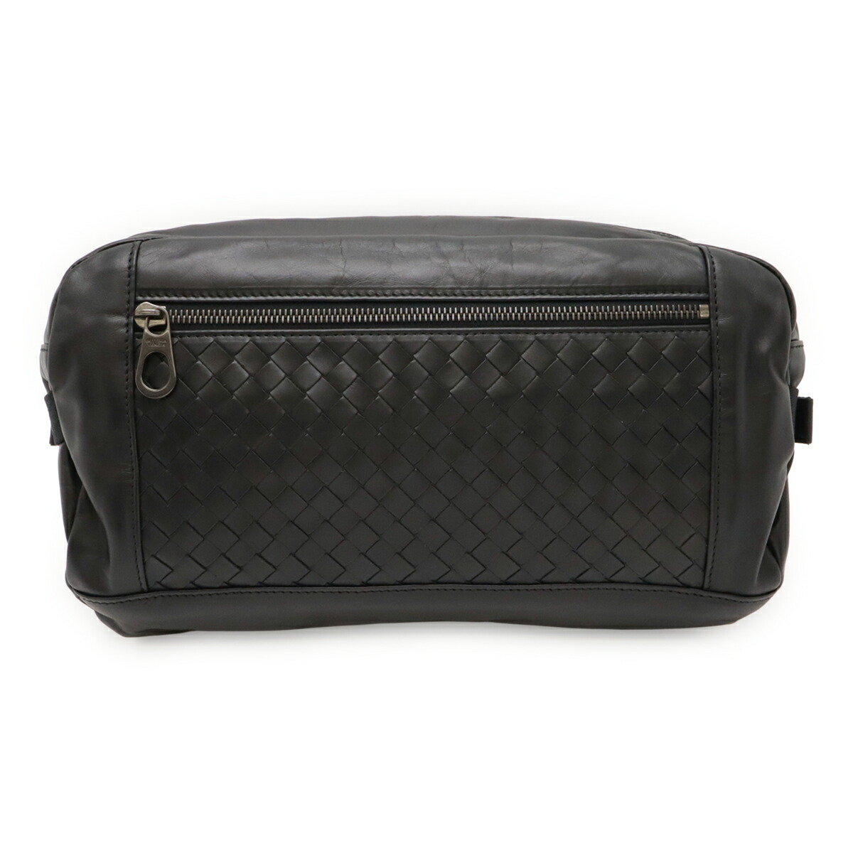 BOTTEGA VENETA ボッテガ ヴェネタ ボッテガベネタ イントレチャート 上半身御徒面子 酉の方角御徒面子 なめし革 黒いこと 黒 361013 【中古】