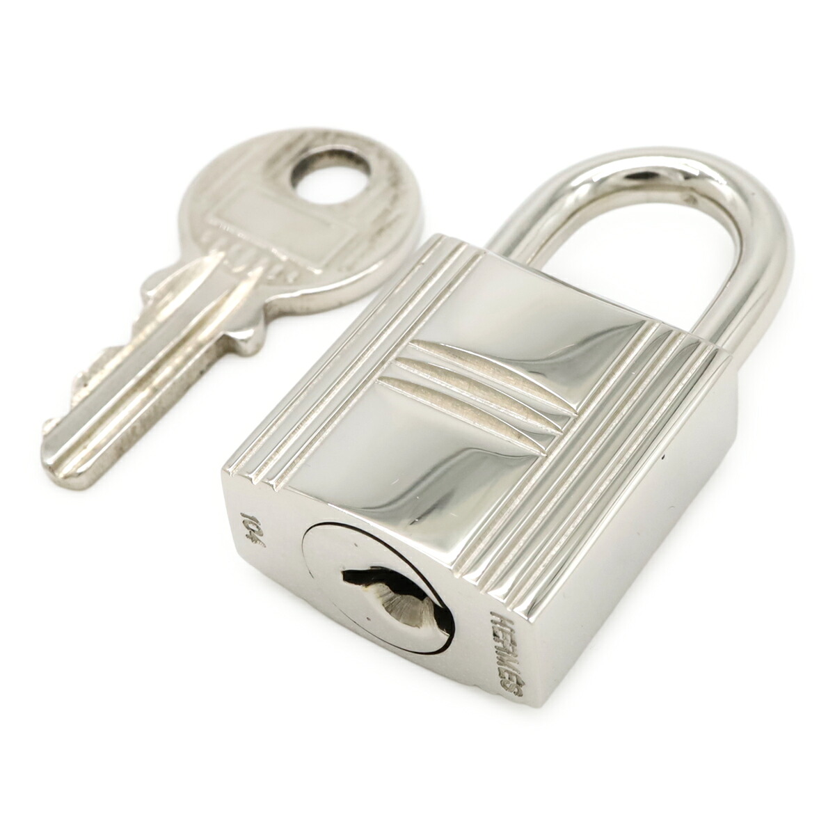HERMES エルメス カデナ パドロック 南京錠 No.104 鍵 カギ キー付き メタル シルバー 【中古】｜ブルーミン／森田質店
