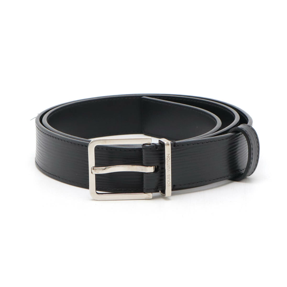 LOUIS VUITTON ルイ ヴィトン エピ サンチュール ギンザ ベルト ノワール 黒 ブラック #90 シルバー金具 M9758U 【中古】