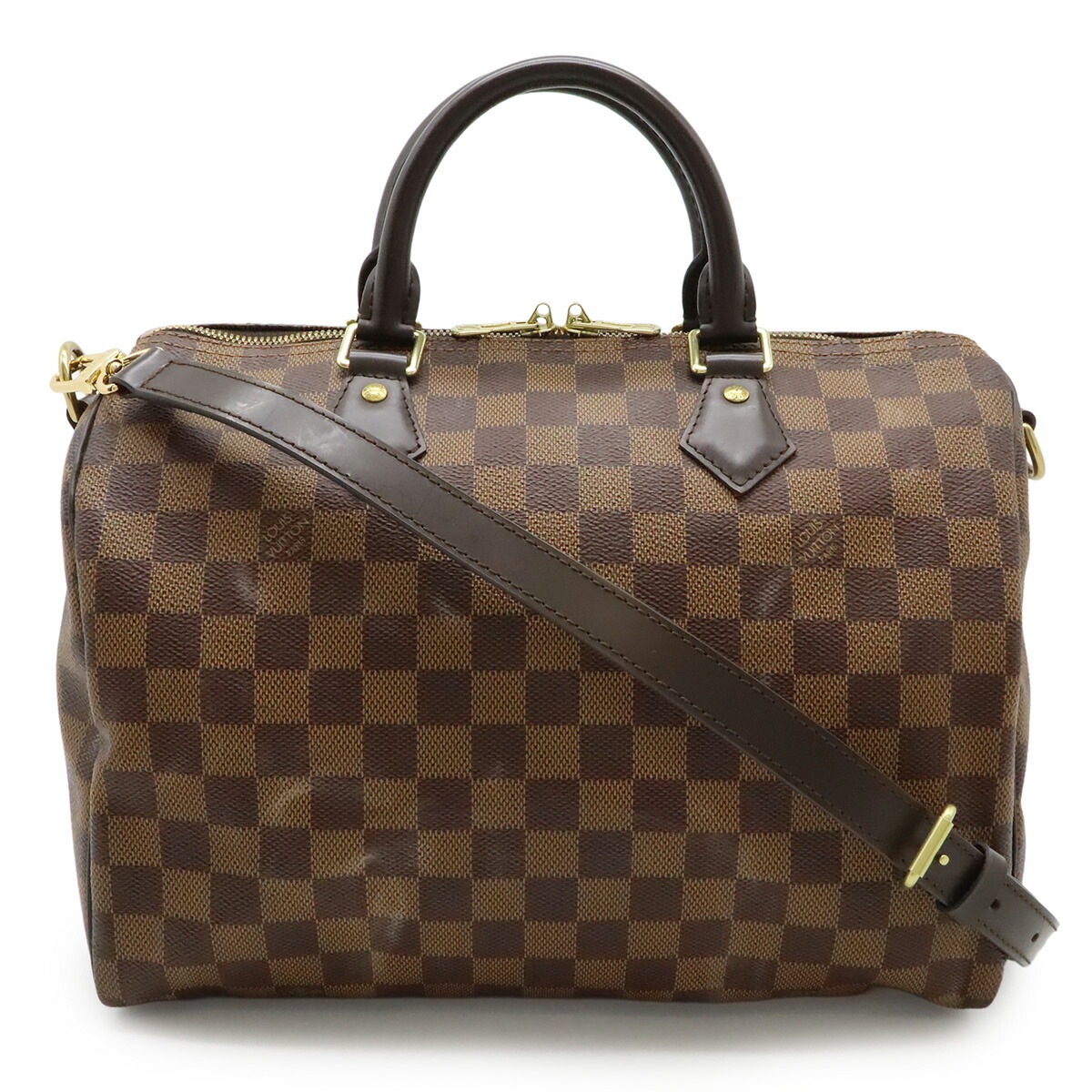 LOUIS VUITTON ルイ ヴィトン ダミエ スピーディ バンドリエール30 ハンドバック ボストンバッグ 2WAY ショルダーバッグ 曲がった掛け N41367 【中古】 ハンドバッグ-バッグ-レディースバッグ