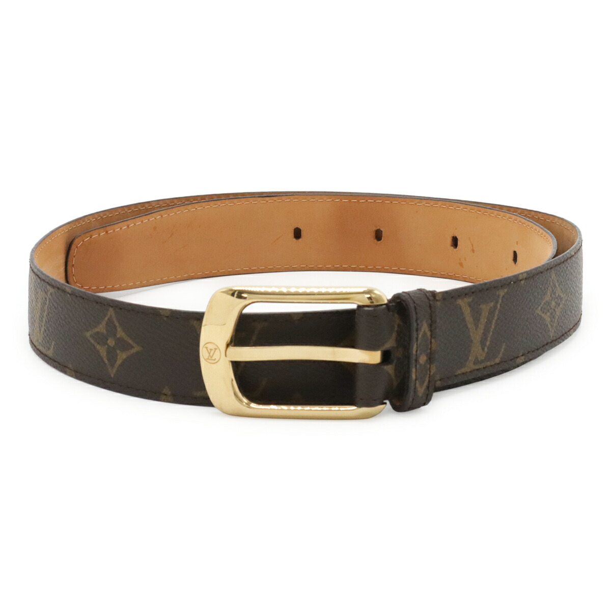 LOUIS VUITTON ルイ ヴィトン モノグラム 胴締め エリプス 三尺帯 ゴールド金具 #80 M6919W 【中古】