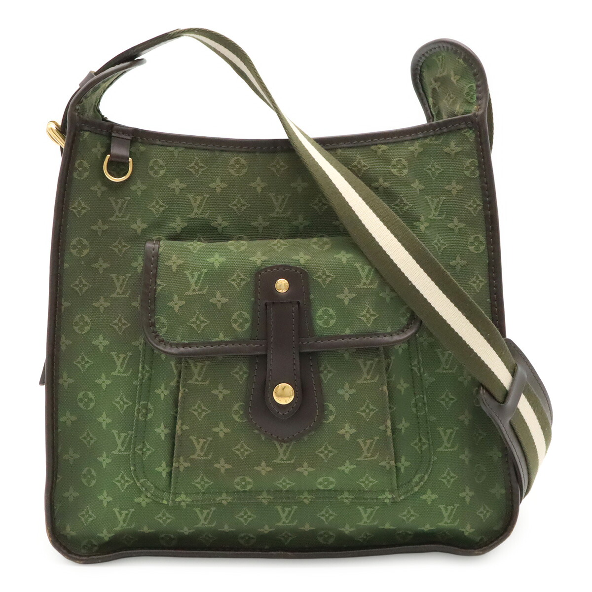 LOUIS VUITTON ルイ ヴィトン モノグラムミニ ブザス マリーケイト ショルダーバッグ 斜め掛け キャンバス レザー TSTカーキ 緑 M92322 【中古】｜ブルーミン／森田質店