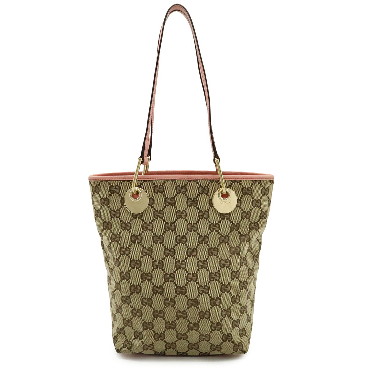 【美品】GUCCI グッチ GG トートバッグ キャンバス ブラウン 1326 グッチ ジャンボGG ミニ トートバッグ 2WAY ベージュ ブラウン
