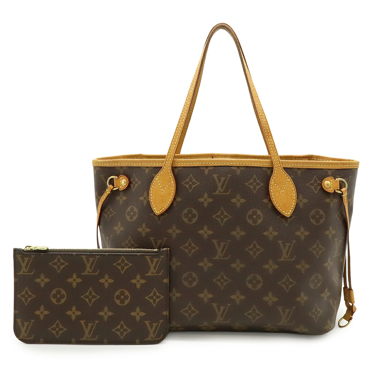 LOUIS VUITTON ルイ ヴィトン モノグラム ネヴァーフルPM トートバッグ ショルダーバッグ ショルダートート セミショルダー ポーチ付き M46979 【中古】