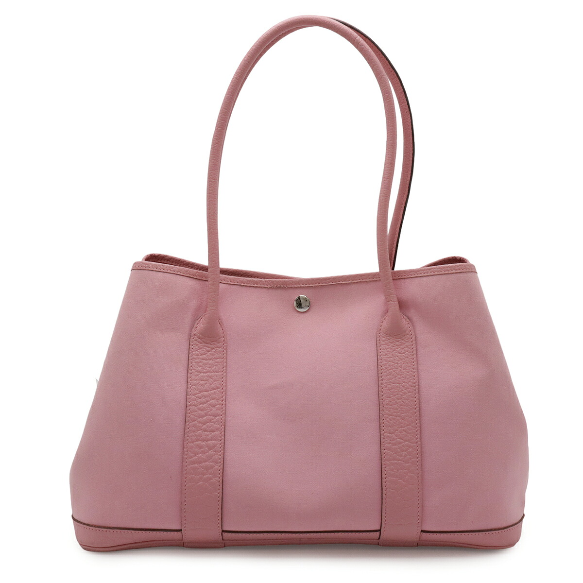 HERMES エルメス ガーデンショルダー トートバッグ ショルダーバッグ セミショルダー トワルオフィシエ レザー ピンク □O刻印 【中古】｜ブルーミン／森田質店