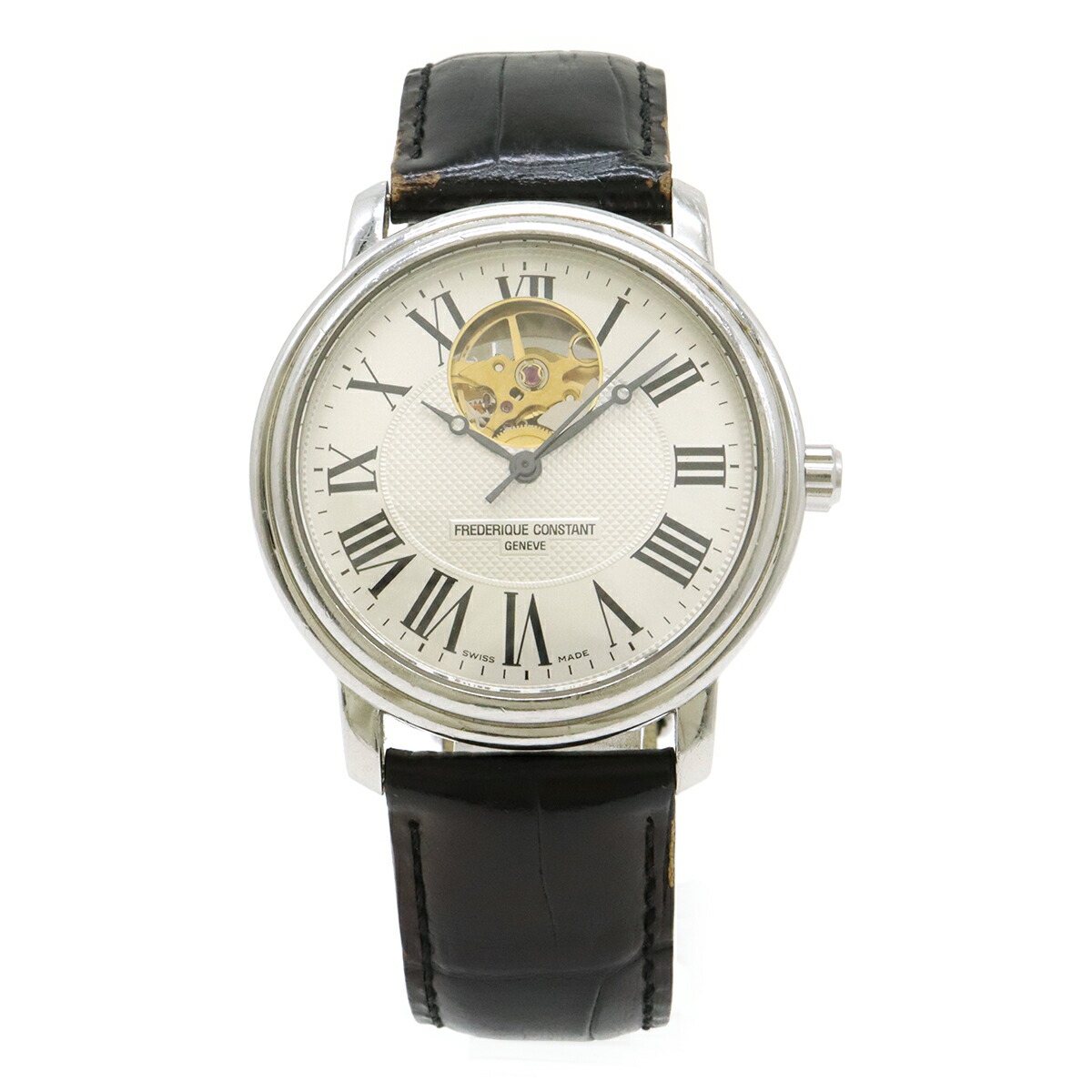 FREDERIQUE CONSTANT フレデリック コンスタント クラシック ハートビート シースルーバック シルバー文字盤 ATオートマ 腕時計 FC-303/310X3P4/5/6 【中古】｜ブルーミン／森田質店