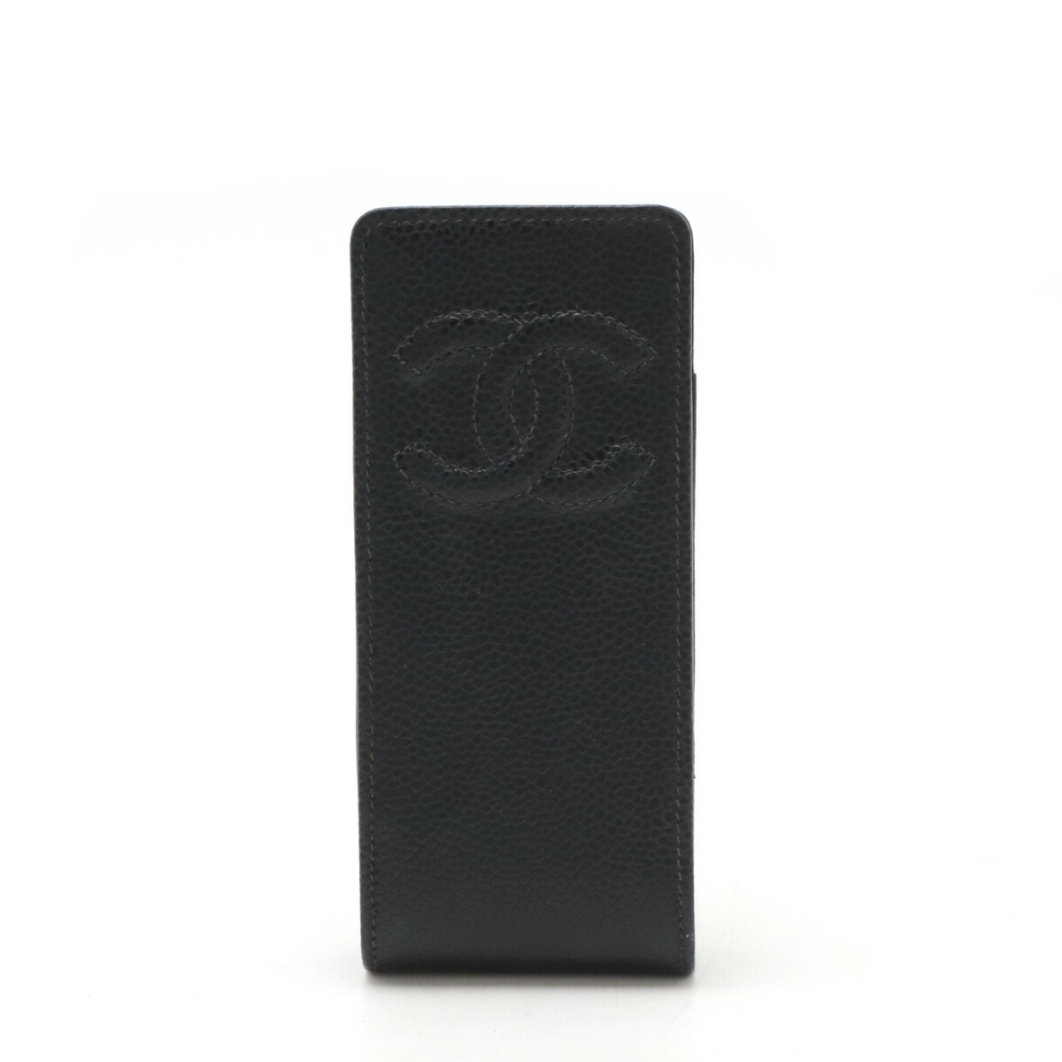 CHANEL ブラックレザー ポーチ CHANEL ブラック レザー ポーチ - メルカリ