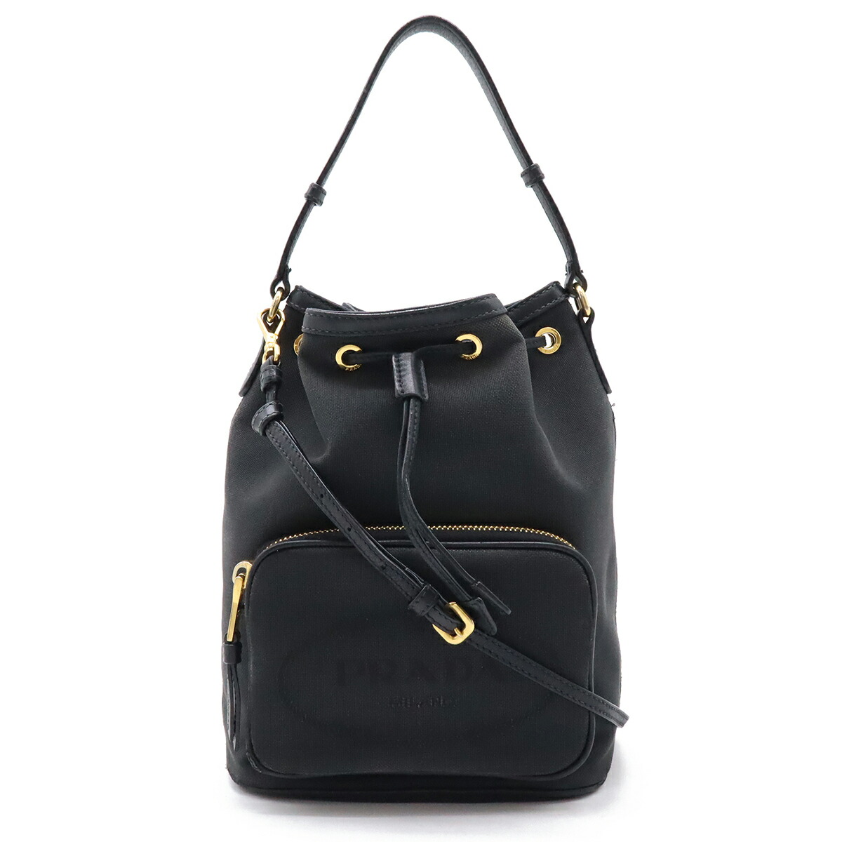 楽天市場】【バッグ】PRADA プラダ ロゴ バケットバッグ 巾着