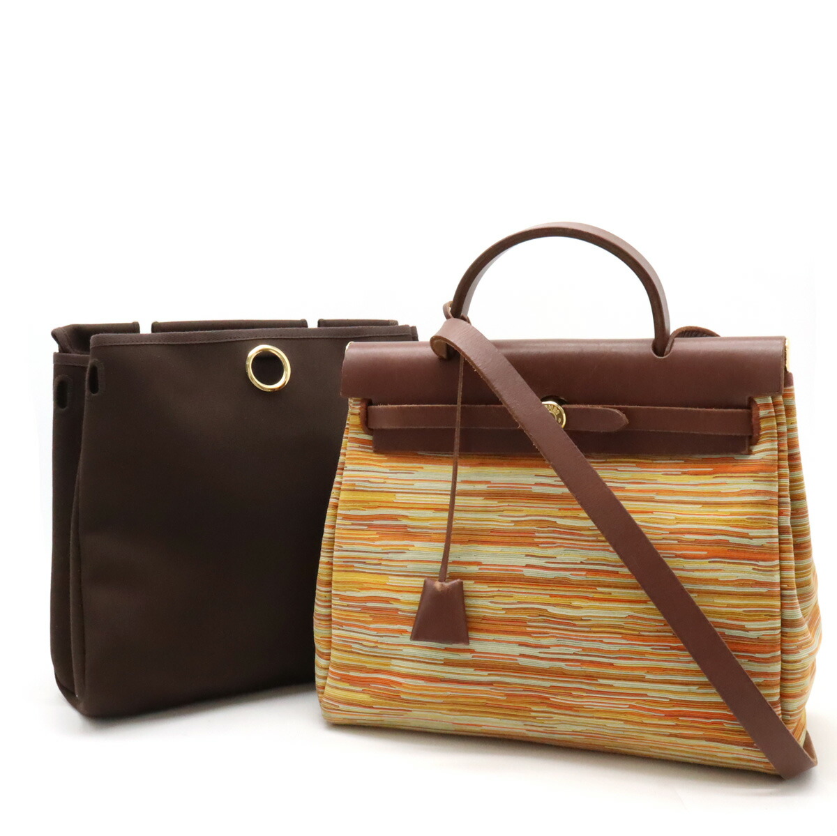 エルメス HERMES エールバッグ ブラウン トートバッグ ２way 替バッグ エルメス HERMES エールバッグ ブラウン トートバッグ 2way 替