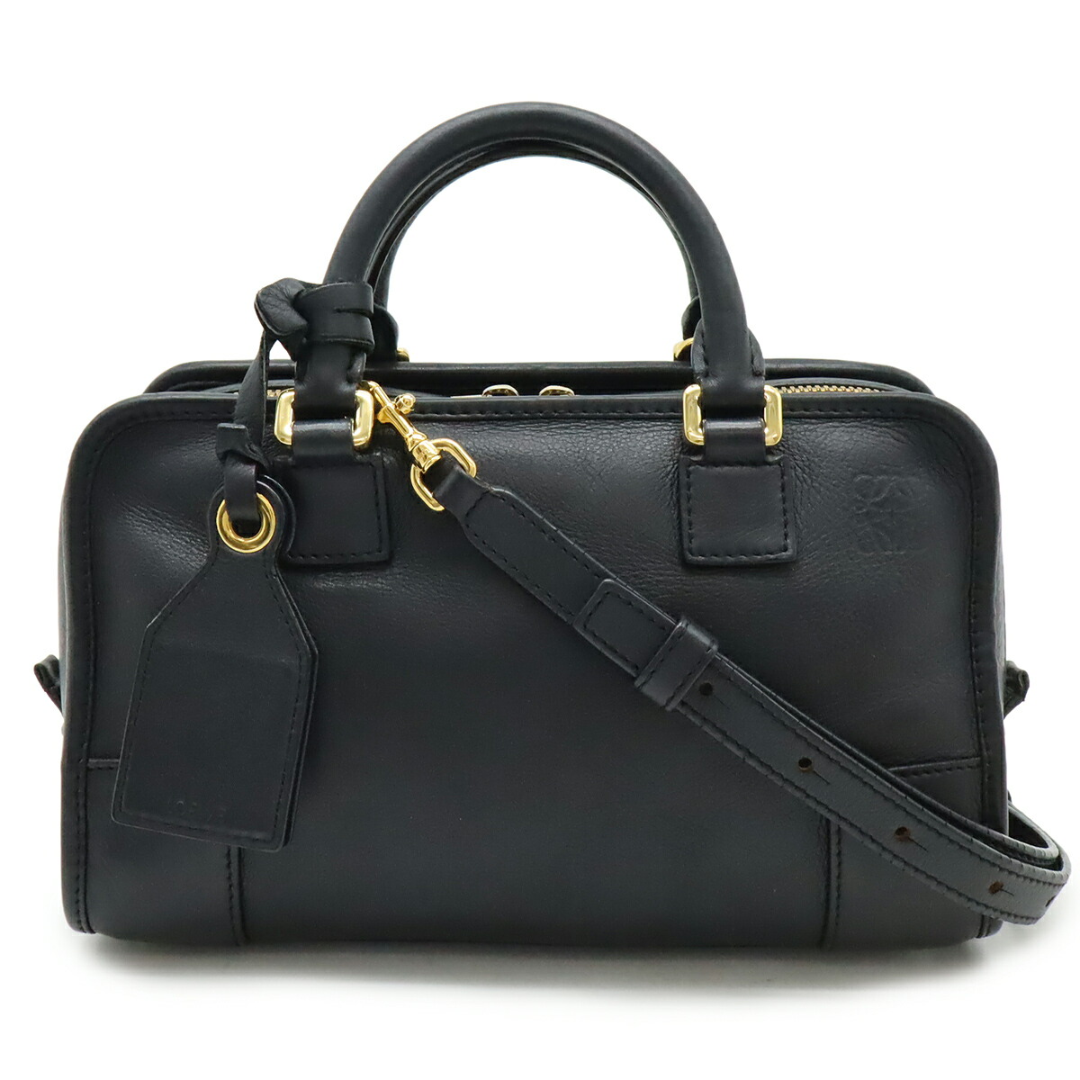 タイムセール!!LOEWE 黒　ミニボストン ハンドバッグ LOEWE（ロエベ） ハンドバッグ ミニボストン ショルダーバッグ