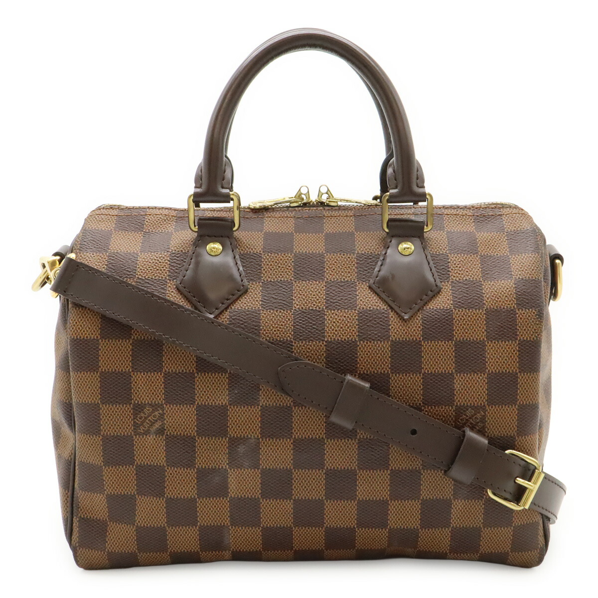 LOUIS VUITTON ルイ ヴィトン ダミエ スピーディ バンドリエール25 ハンドバック 2WAY ショルダーバッグ ボストンバッグ 曲がった掛け 新型 N40575 【中古】